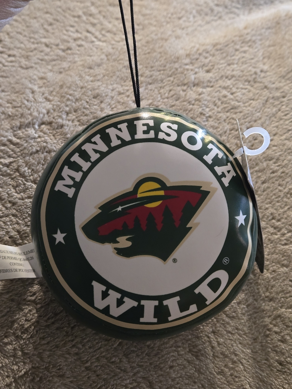Officially Licensed NHL Minnesota Wild Stuffed Hanging Ornament New